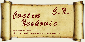 Cvetin Nešković vizit kartica